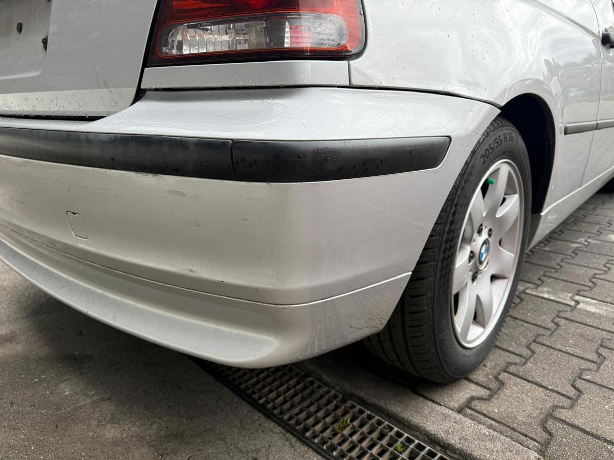 BMW E46 Compact original Stoßstange Stoßfänger hinten 354 Titansilber BJ04